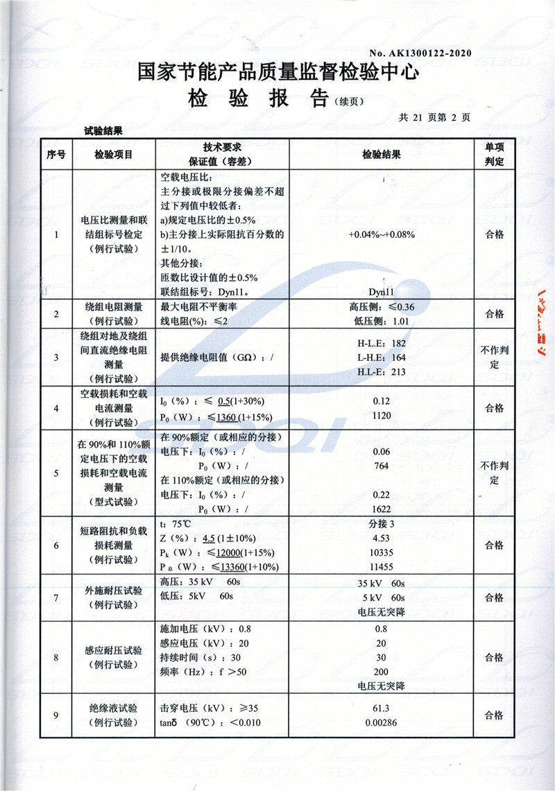 高低压试验报告-S11-1250路北路北路北油浸式变压器-2.jpg